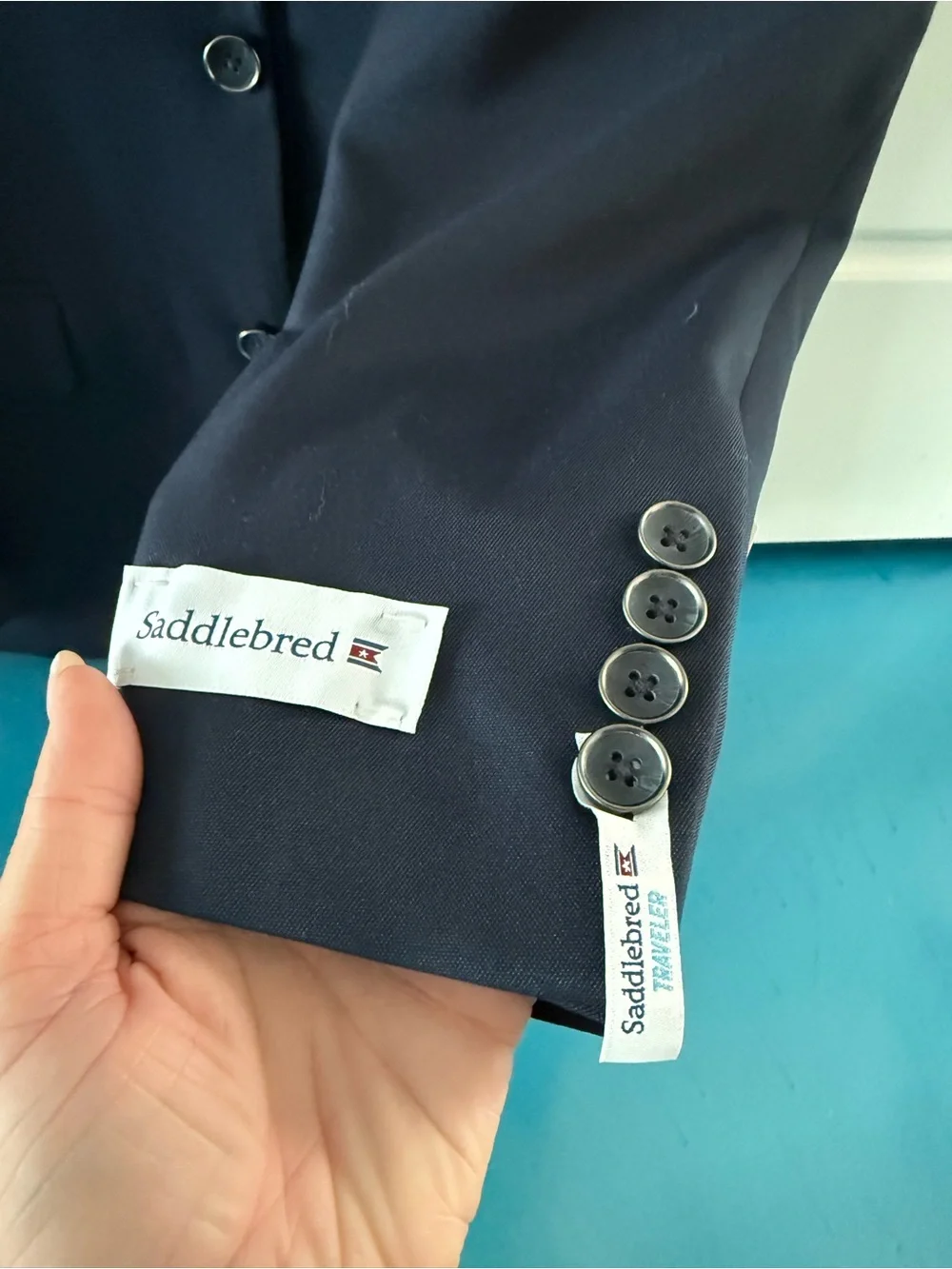 Saddlebred Men's Dark Navy Two-Button Sport Coat